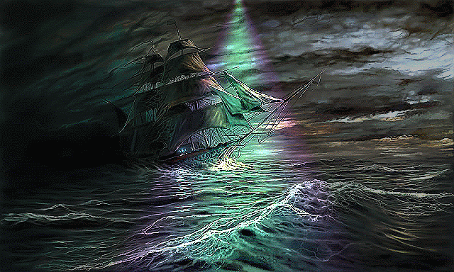 GLOWING GHOST SHIP